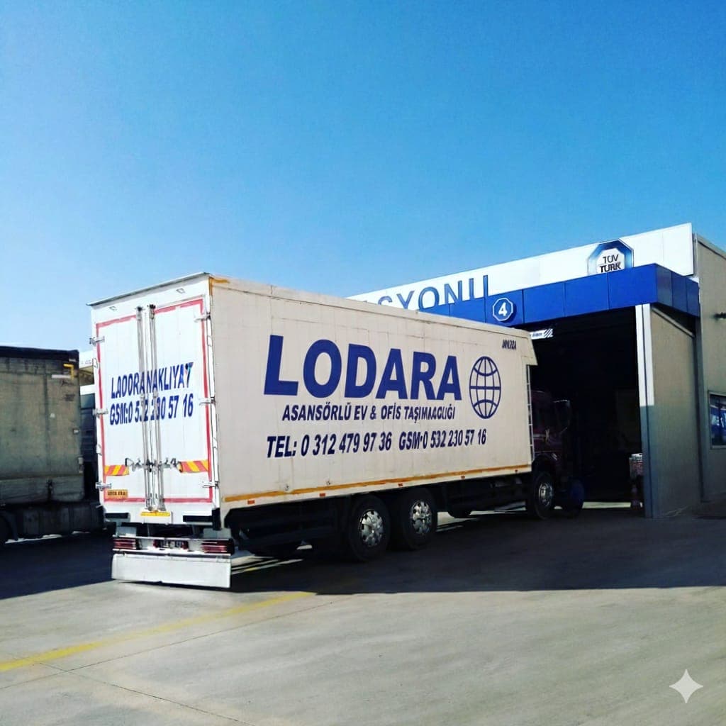 Lodara Nakliyat kamyonu yandan görünüm